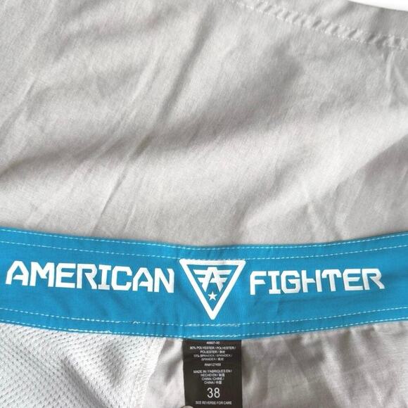 American Fighter Mens 38 Grey/Blue Swim Trunks Lining - Picture 6 of 7